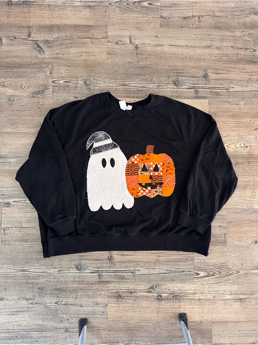 Upcycled Quilted Patchwork Halloween Sweater